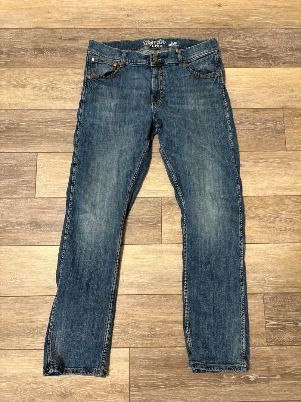 Wrangler Slim Straight Men's Jeans - Denim Blue